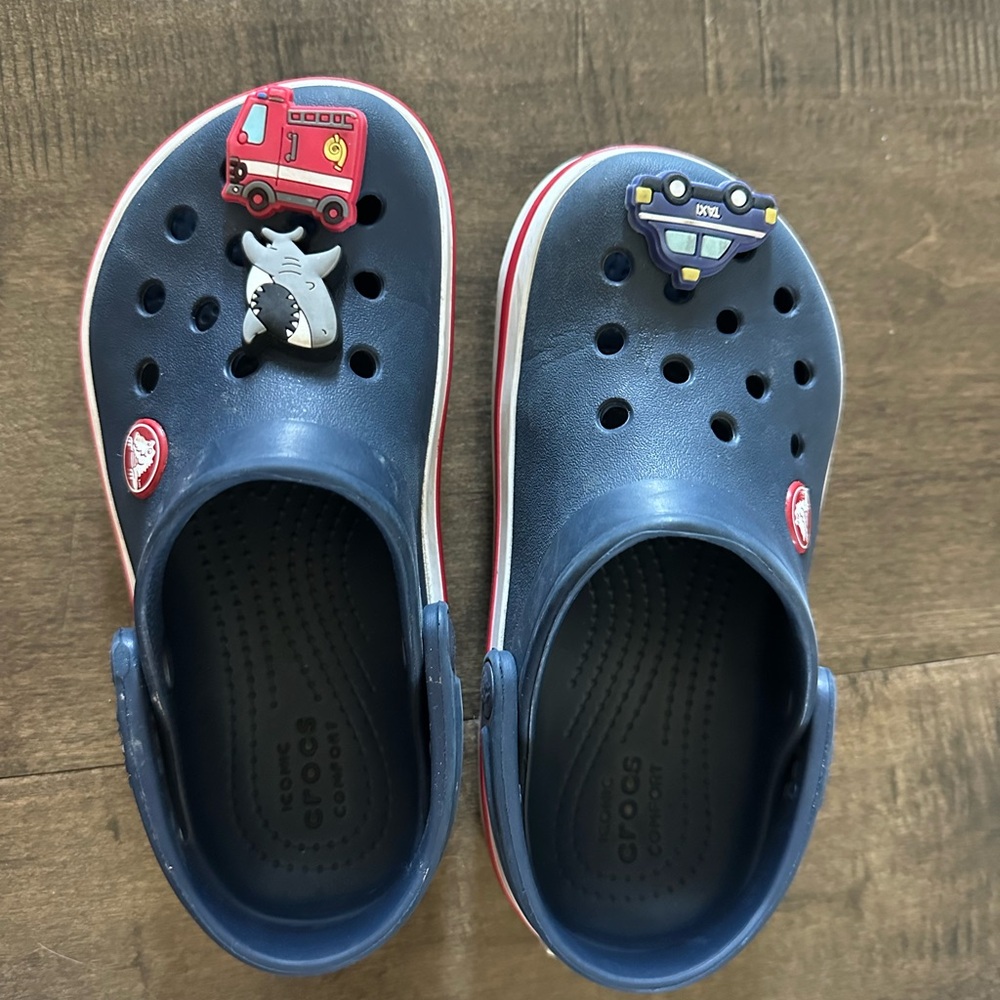 CROCS Dark Blue Crocband Clogs Boys 10 Toddler